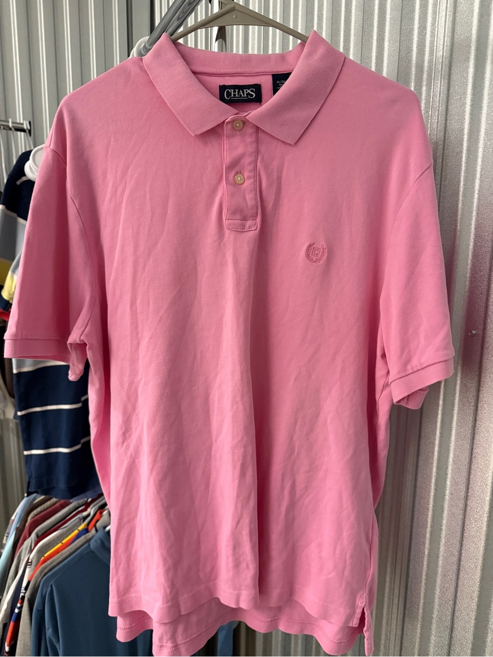 Chaps Bubblegum Pink Short-Sleeve Polo